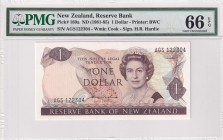 New Zealand, 1 Dollar, 1981/1985, UNC, p169a
PMG 66 EPQ
Estimate: USD 25-50
