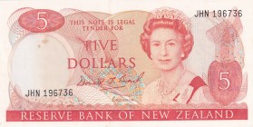 New Zealand, 5 Dollars, 1989/1992, UNC(-), p171c
Queen Elizabeth II. Potrait
Estimate: USD 20-40