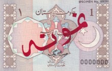 Pakistan, 1 Rupee, 1983, UNC, p26s, SPECIMEN
Estimate: USD 40-80