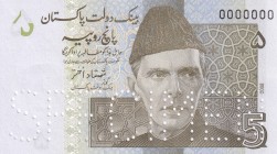 Pakistan, 5 Rupees, 2008, UNC, p53as, SPECIMEN
Estimate: USD 20-40