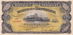 Paraguay, 100 Pesos, 1907, AUNC(+), p159
Estimate: USD 15-30