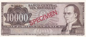 Paraguay, 10.000 Guaranies, 1952, UNC, pCS1, SPECIMEN
Estimate: USD 15-30