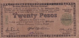 Philippines, 20 Pesos, 1944, FINE, pS680
There are pinholes
Estimate: USD 15-30