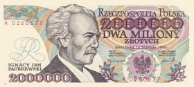 Poland, 2.000.000 Zlotych, 1992, UNC, p158a
Estimate: USD 60-120