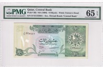 Qatar, 10 Riyals, 1996, UNC, p16b
PMG 65 EPQ
Estimate: USD 35-70