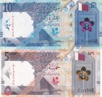Qatar, 5-10 Riyals, 2020, UNC, p33; p34, (Total 2 banknotes)
Estimate: USD 15-30
