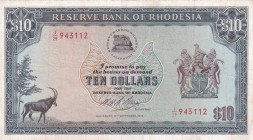 Rhodesia, 10 Dollars, 1975, VF(+), p33g
There is a small opening in the lower border
Estimate: USD 30-60