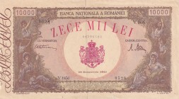 Romania, 10.000 Lei, 1945, AUNC, p57a
There are openings.
Estimate: USD 15-30