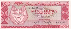Rwanda, 1.000 Francs, 1976, AUNC, p10c
Estimate: USD 50-100