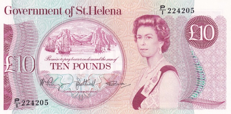 Saint Helena, 10 Pounds, 1985, UNC, p8b
Queen Elizabeth II. Potrait
Estimate: ...