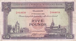 Scotland, 5 Pounds, 1956, VF, p192a
Estimate: USD 30-60