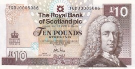 Scotland, 10 Pounds, 2012, UNC, p368
Commemorative banknote
Estimate: USD 50-100