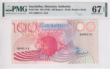 Seychelles, 100 Rupees, 1979, UNC, p26a, İlk 1000 seri numaralı
PMG 67 EPQ
Estimate: USD 150-300