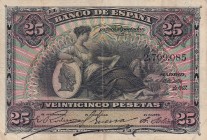 Spain, 25 Pesetas, 1907, VF, p62
There are pinholes
Estimate: USD 50-100