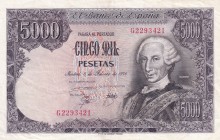 Spain, 5.000 Pesetas, 1976, XF(-), p155
Estimate: USD 50-100
