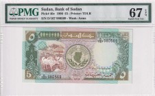Sudan, 5 Pounds, 1990, UNC, p40c
PMG 67 EPQ
Estimate: USD 25-50