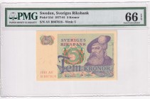 Sweden, 5 Kronor, 1981, UNC, p51d
PMG 66 EPQ
Estimate: USD 30-60