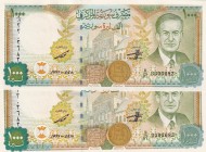 Syria, 1.000 Pounds, 1997, UNC, p111, (Total 2 consecutive banknotes)
Estimate: USD 20-40