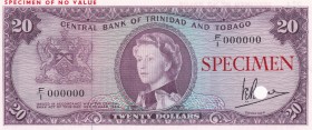 Trinidad & Tobago, 20 Dollars, 1964, UNC, p29s, SPECIMEN
Queen Elizabeth II. Potrait
Estimate: USD 700-1.400