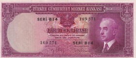 Turkey, 1 Lira, 1942, AUNC, p135, 2. Emisyon, 1. Tertip
Natural
Estimate: USD 250-500