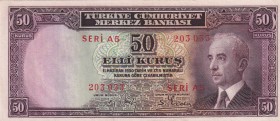 Turkey, 50 Kuruş, UNC, p133, 2. Emisyon, 1. Tertip
As out of the sea, there are fluctuations originating from the water. Not Issued
Estimate: USD 50...