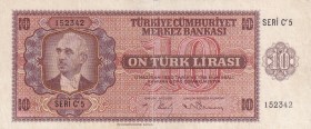 Turkey, 10 Lira, 1942, XF(-), p141, 3. Emisyon, 1. Tertip
Estimate: USD 200-400