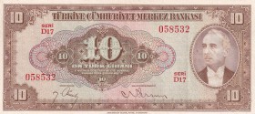 Turkey, 10 Lira, 1947, XF(+), p148, 4. Emission, 1. Tertip
Natural
Estimate: USD 1000-2000