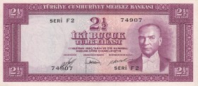 Turkey, 2 1/2 Lira, 1952, XF, p150, 5. Emission, 1. Tertip
Estimate: USD 100-200