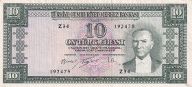 Turkey, 10 Lira, 1960, XF, p159, 5. Emission, 4. Tertip
Natural
Estimate: USD 50-100
