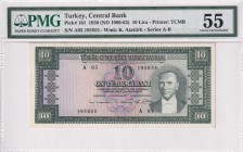 Turkey, 10 Lira, 1963, AUNC, p161, 5. Emission, 6. Tertip
PMG 55
Estimate: USD 100-200