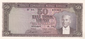 Turkey, 50 Lira, 1971, XF(+), p187A, 5. Emission, 7. Tertip
Natural
Estimate: USD 75-150