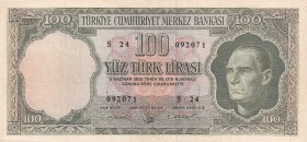 Turkey, 100 Lira, 1962, XF(-), p176a, 5. Emission, 4. Tertip
Estimate: USD 100-200