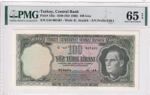 Turkey, 100 Lira, 1969, UNC, p182, 5. Emission, 6. Tertip
PMG 65 EPQ
Estimate: USD 1000-2000