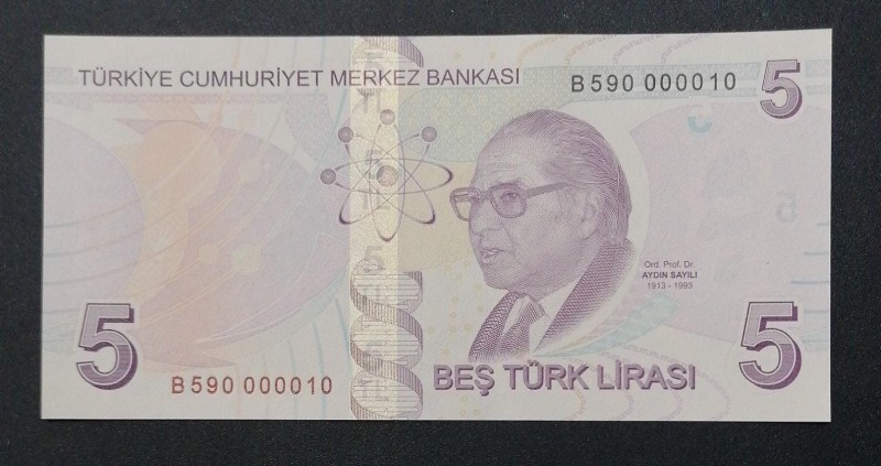 Turkey, 5 Lira, 2013, UNC, p222b, 9. Emission, 2. Tertip
Top 100 Serial Numbers...