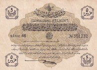 Turkey, Ottoman Empire, 5 Piastres, 1916, XF, p87, Talat / Hüseyin Cahid
V. Mehmed Reşad Period, AH: 6 August 1332,sign: Talat / Hüseyin Cahid
Estim...