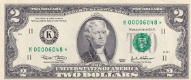 United States of America, 2 Dollars, 2003, UNC, p516a, REPLACEMENT
Low serial
Estimate: USD 20-40