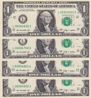 United States of America, 1 Dollar, 2009, UNC, p530, (Total 4 banknotes)
Low serial
Estimate: USD 40-80