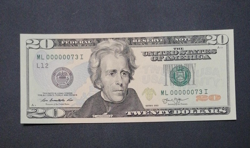 United States of America, 20 Dollars, 2013, UNC, p541
Top 100 Serial Numbers
E...