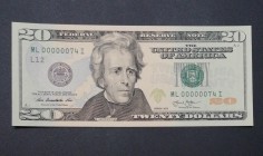 United States of America, 20 Dollars, 2013, UNC, p541
Top 100 Serial Numbers
Estimate: USD 200-400
