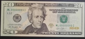 United States of America, 20 Dollars, 2013, UNC, p541
Low serial
Estimate: USD 200-400