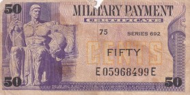 United States of America, 50 Cents, 1970, FINE, pM49
Military Payment Certificate Series 692
Estimate: USD 25-50
