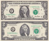 United States of America, 1-2 Dollars, 2001/2003, UNC, p509; p516b, (Total 2 banknotes)
09.07.2100 Day-Month-Year Birthday Note
Estimate: USD 50-100
