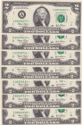 United States of America, 2 Dollars, 2003/2013, UNC, (Total 7 banknotes)
A-B-C-F-G-H-I District Set ve REPLACEMENT, Low Serial Number
Estimate: USD ...