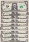 United States of America, 1 Dollar, 1977/1985/1988/1995, UNC, (Total 9 banknotes)
Very rare, Radar Team
Estimate: USD 1000-2000