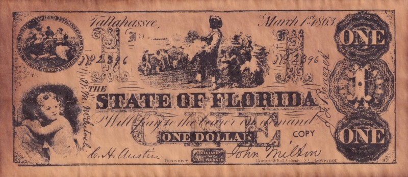 United States of America, 1 Dollar, 1863, XF,
Confederate States of America Cou...