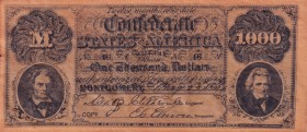 United States of America, 1.000 Dollars, 1800s, XF,
Confederate States of America, Counterfeit
Estimate: USD 1000-2000