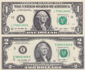 United States of America, 1-2 Dollars, 2013, p537; p538, (Total 2 banknotes)
Low Serial Number
Estimate: USD 50-100