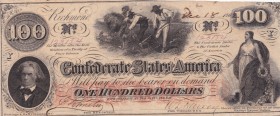 United States of America, 100 Dollars, 1862,
Confederate States of America-Richmond
Estimate: USD 150-300
