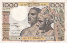 West African States, 1.000 Francs, 1959/1965, UNC(-), p103Aj
Estimate: USD 25-50