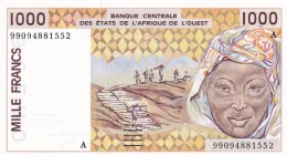 West African States, 1.000 Francs, 1999, UNC, p111Ai
Estimate: USD 15-30